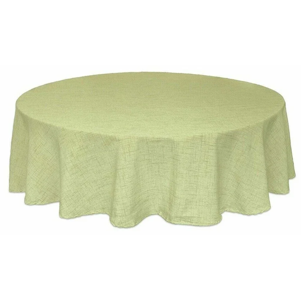 Brussels Bardwil Moss Green Fabric Tablecloth Machine Washable 70